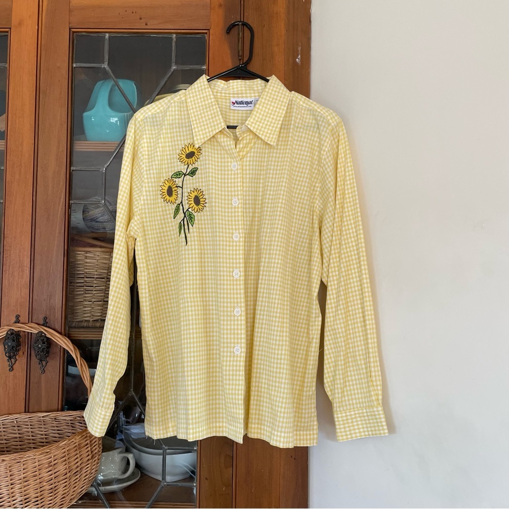 SUNFLOWER BUTTON UP SHIRT